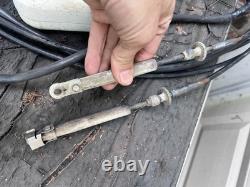 Vtg Boat OMC Evinrude Johnson Remote Control box Cables KEY Parts Shifter