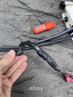 Vtg Boat OMC Evinrude Johnson Remote Control box Cables KEY Parts Shifter