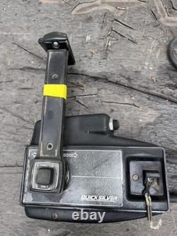 Vtg Boat Quicksilver Remote Control box Cables No KEY Parts Shifter Omc