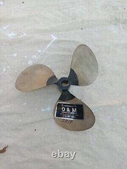 Vtg Chris Craft Wooden Boat Parts. Propellers, Strut, Rudder, Hook 60's Super Sport