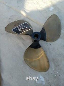 Vtg Chris Craft Wooden Boat Parts. Propellers, Strut, Rudder, Hook 60's Super Sport