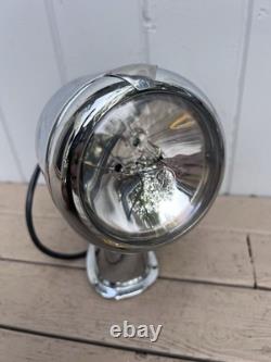 Vtg Chrome Boat Searchlight Spot Light Ship Spotlight Yacht Parts