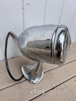 Vtg Chrome Boat Searchlight Spot Light Ship Spotlight Yacht Parts