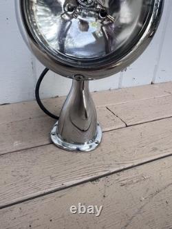 Vtg Chrome Boat Searchlight Spot Light Ship Spotlight Yacht Parts