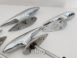 Vtg Chrome plated brass Bow tie down Torpedo Cleats Chris Craft boat parts lot