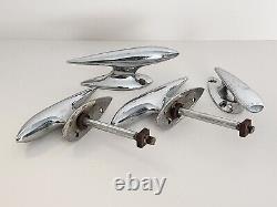 Vtg Chrome plated brass Bow tie down Torpedo Cleats Chris Craft boat parts lot