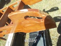 Vtg. Folding Boat Access Ladder 6 Step Brass Fittings Mahogany Wood Chris Craft