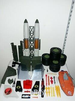 Vtg Gi Joe Mixed Parts Lot ROLLING THUNDER Missiles MAMBA HELICOPTER Wepons BOAT