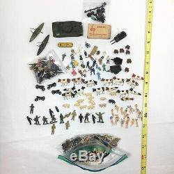 Vtg HO MODEL TRAIN LAYOUT Scenery Parts H0 Pieces Weights Soldiers Boats Wheels