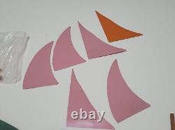 Vtg Handmade Painted Wooden Model Sailboat Craft Hobby Parts Lot 10 Boat Hulls