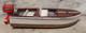 Vtg Mhm Japan Wood Model Stream Line Boat With Mermaid Outboard Motor Parts/repair