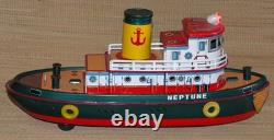 Vtg Neptune Tug Boat 1950s Battery Tin Japan Modern Toys Display/Parts/Repair #