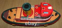 Vtg Neptune Tug Boat 1950s Battery Tin Japan Modern Toys Display/Parts/Repair #