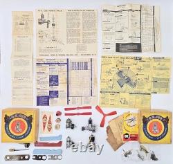 Vtg OK Cub Wen-Mac. 049.14 Gas Engine Boxed Lot 4 Motors Manuals Parts Prop