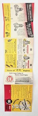 Vtg OK Cub Wen-Mac. 049.14 Gas Engine Boxed Lot 4 Motors Manuals Parts Prop