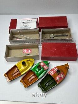 Vtg TUK-TUK Toy Boat Switzerland Original in Box w Parts & Instructions Set 3