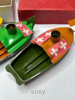 Vtg TUK-TUK Toy Boat Switzerland Original in Box w Parts & Instructions Set 3