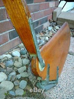 Vtg Wood Brass Sunfish Sailboat Class Legal Rudder/Tiller Assembly all Original