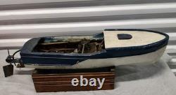 Vtg Wooden RC Boat Handmade Wood Kit Water Cooled Ueda 15 Glow Motor Yacht Parts Vtg Wooden RC Boat Handmade Wood Kit Water Cooled Ueda 15 Glow Motor Yacht Parts