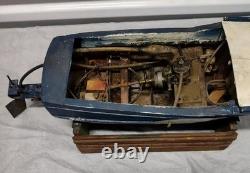 Vtg Wooden RC Boat Handmade Wood Kit Water Cooled Ueda 15 Glow Motor Yacht Parts