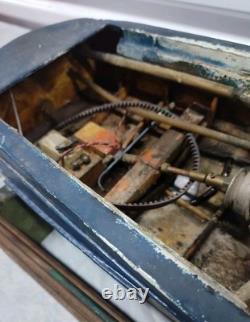 Vtg Wooden RC Boat Handmade Wood Kit Water Cooled Ueda 15 Glow Motor Yacht Parts