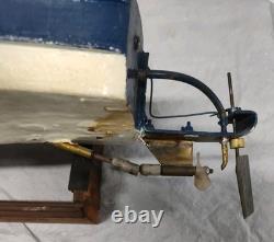 Vtg Wooden RC Boat Handmade Wood Kit Water Cooled Ueda 15 Glow Motor Yacht Parts