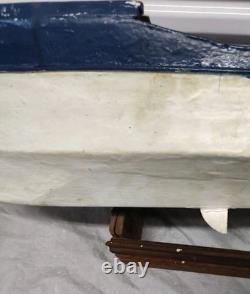 Vtg Wooden RC Boat Handmade Wood Kit Water Cooled Ueda 15 Glow Motor Yacht Parts