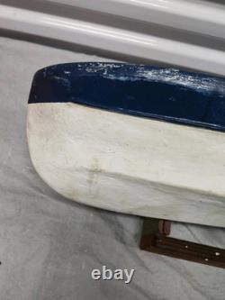 Vtg Wooden RC Boat Handmade Wood Kit Water Cooled Ueda 15 Glow Motor Yacht Parts