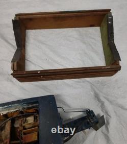 Vtg Wooden RC Boat Handmade Wood Kit Water Cooled Ueda 15 Glow Motor Yacht Parts