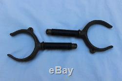 W-2 DRIFT BOAT OAR LOCKS PAIR WithLONG MOUNTS FOR BOAT USE HARDWARE VINTAGE BRASS