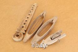 Weaving Loom Parts Antique Boat Shuttles Vintage Decoration Farmhouse 19th