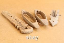 Weaving Loom Parts Antique Boat Shuttles Vintage Decoration Farmhouse 19th
