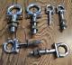 Wooden Boat Parts Chrome Eye Bolts Various Sizes 6 Total In This Lot Vintage