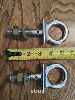 Wooden Boat Parts Chrome Eye Bolts Various Sizes 6 Total In This Lot VINTAGE