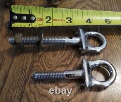 Wooden Boat Parts Chrome Eye Bolts Various Sizes 6 Total In This Lot VINTAGE