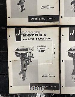 X6 Vintage 1957 Johnson Outboard Motors Boat Engine Parts Catalog Lot Waukegan