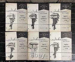 X6 Vintage 1958 Johnson Outboard Motors Boat Engine Parts Catalog Lot Waukegan